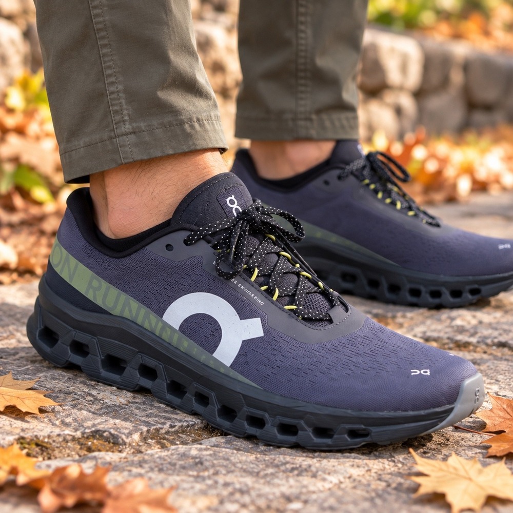 On Running Cloudstratus 3 Mens Road Running Shoes Ink Olive US 12 3WD30121226